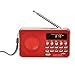 Produktbild iMinker Mini-Digital-beweglicher FM Radio-Mittel-Lautsprecher MP3-Musik-Spieler TF / SD Karte Usb-Scheiben-Hafen für PC iPod-Telefon mit LED-Anzeige und Akku (Rot)