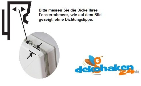 10x Fensterhaken Dekohaken Fensterclip für Fensterdekoration Weiß 20-23mm - 3