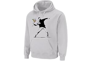 Tribal T-Shirts Banksy Flower Thrower Sudadera con Capucha – Variedad de Colores Disponible