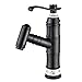 Produktbild Spültischarmatur Royal European Style Schwarz Wasserhahn Mit Pull-Down Vollkupfer Keramikventil Einhand Bad Sprayer Messing Becken Wasserhähne Deck Montieren Toilette Kaltes Warmwasser Herausziehen Wa