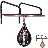 TurnerMAX Boxing Speed Ball Platform Hanging Punching Stricking Training Dodge Bag (Black)