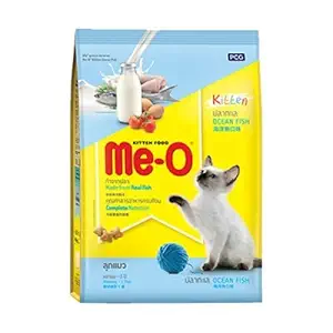Me-O Ocean Fish with Skimmed Milk Kitten Food Complete Nutrition Cat Food, 6.8 Kg