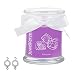 Produktbild JuwelKerze "Eisfruchte - Kerze im Glas mit Schmuck - Grosse lila Duftkerze mit Überraschung als Geschenk für Sie (925 Sterling Silber Ohrringe, Brenndauer: 60 Stunden)