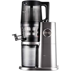 Hurom One Stop H-AI Extracteur de jus à rotation lente 200 W Platine, Acier inoxydable - Machine à jus (Extracteur de jus, platine, acier inoxydable, 60 tr/min, 0,5 l, 1,4 m, Rotatif)