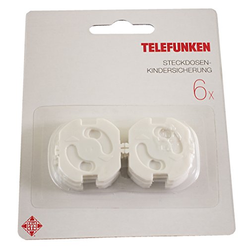 Preisvergleich Produktbild Telefunken CP6P-W Kindersicherungen (6 Stück, für Schuko-Steckdosen)