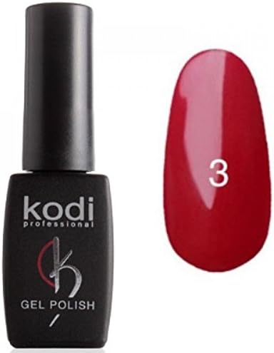 Kodi Professional Color Gel LED UV Genuine Nail Polish Soak Off 8ml 0.28Fl Oz Dark red #3