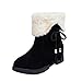 Produktbild Schneestiefel Damen | Winter Stiefeletten Schuhe | Heels Winterstiefel | Mode Schuhe Freizeit | Outdoor Warme Aktivitäten | Sunday (Schwarz, 39EU)