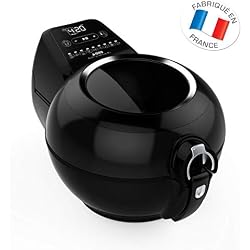 Seb AH960800 Friteuse sans huile Cuve amovible Cuisine saine Actifry Genius XL 8 personnes - 1,7 kg - Noire