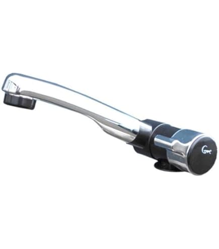 Koudewaterkraan Opvouwbaar 12V Microschakelaar Zwart/Chroom 160mm