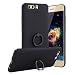 Produktbild Huawei Honor 9 Hülle LifeePro Luxus Ultra Slim Passen Hart PC Snap-On Zurück Hüllenabdeckung Schutzschale mit Drehen Ring Griff Stand Halter für Huawei Honor 9 Schwarz