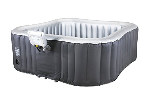 Miweba MSpa aufblasbarer Whirlpool M-019LS 4+2 Personen 185×185 rechteckig inklusive Abdeckhaube und Isolierende Bodenmatte - 3