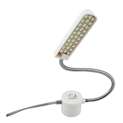 comprare on line Bonlux A collo di cigno Macchina Da Cucire Lavoro Luce 30 LED Lampada Funzionante Con Magnetic Base Di Montaggio per Tutti Macchina Da Cucire Illuminazione prezzo