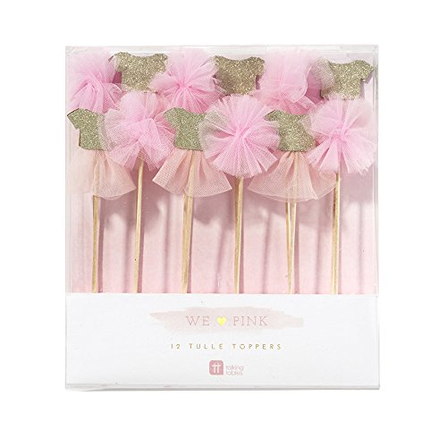 Talking Tables PINK-PICK Wir lieben Rosa Tutu und Pom Pom Picks, Holz, mehrfarben, 3.2 x 17 x 19.5 cm - 2