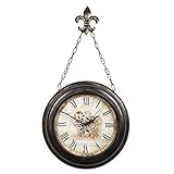 SLH Retro Wohnzimmer Kreative Stumm Hängende Uhr Antike Amerikanische Land Wandbehang Schlafzimmer Wanduhr (Color : Mechanical)