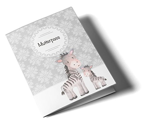 Mutterpasshülle / Mutter-Kind-Pass Hülle 3-teilig Motiv Black & White Mutterpass Hülle Schwangerschaft Geschenkidee personalisierbar mit Namen (Deutschland/Österreich) - 2