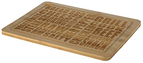 Schneidebrett aus Bambus mit Branding und Auffangrille 30x40cm