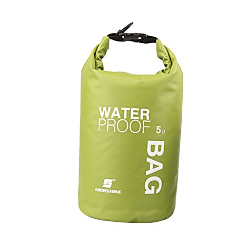 5L Bolsa de Deporte Al Aire Libre Bolsa Impermeable a Prueba de Agua Verde