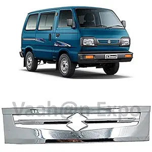 Vaahan Expo Car Accessories Chrome Full Exterior Stylish Protective Accessories Chrome Front Grill for Omni Van Model (Set of 1 Pcs, Chrome Front Grill)