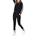 Produktbild Kleidung T-Shirt Damen Sunday Trainingsanzug Sweatshirt Hose Sätze Sportkleidung Lässige Kleidung (3XL, Schwarz)