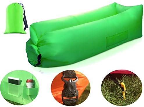 Inflatable Lounger, Compression Air Beds, Portable Chair, Air Chair, Lounger Air Sofa (Green)