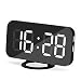 Produktbild iitrust Digitaler Wecker, Große LED Spiegel Oberfläche Design USB Stromversorgung 3-Stufen Helligkeitskontrolle und 12/24H Anzeige, mit 2 USB-Ladeanschluss - Schwarz