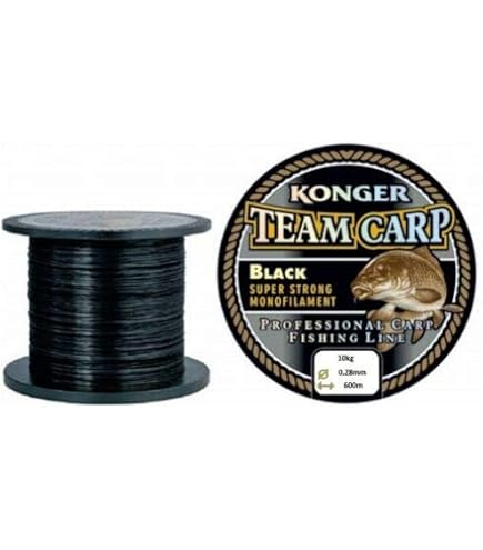 Konger Ligne de pêche à la carpe Team Carp Red - Coule rapidement