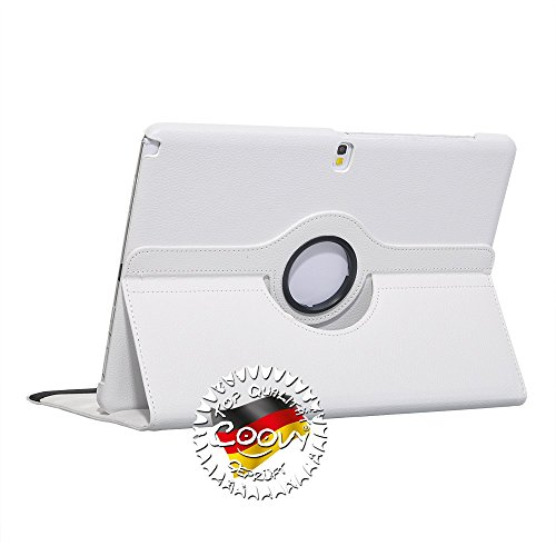 COOVY® 360° ROTATION COVER FÜR SAMSUNG GALAXY NOTE PRO 12.2 SM-P900 SM-P901 SM-P905 SMART HÜLLE TASCHE ETUI CASE SCHUTZ STÄNDER Farbe weiss - 5