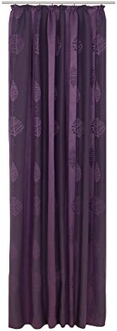 Wirth Ilse Curtain with Gathering Tape, Polyacrylic, Lilac, 175 x 135 cm