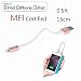 Produktbild LP 15cm Kurz Lightning Kabel (Apple MFi zertifiziert) Daten Sync und Ladung Ladekabel für iPhone iPad iPod iOS High Lebensdauer Verstärkt Schnelles Laden USB Handy Akku Datenkabel - Rose