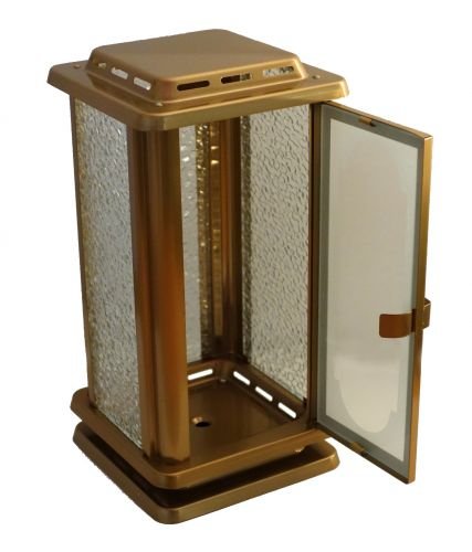 Grablaterne aus Edelsstahl Oberfläche Bronze pat. - 2