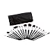 FASH Professional goat and horse hair makeup Brush Set with Faux Leather Pouch, 19-Piece, For Eye Shadow, Blush, Eyeliner, eyebrow.....