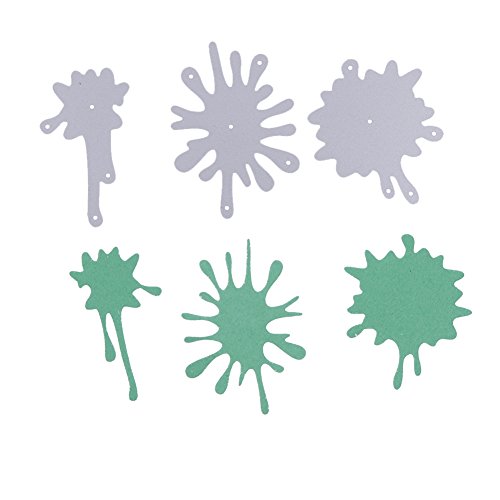 Amazingdeal365 3 PCS Feuerwerk Metall Form Schablonen Schneiden DIY Dekor Sammelalbum Karten Buchzeichen Lesezeichen als Geschenk für Freunde Geburtstag Kinder,Kindergarten Hobby Schule Handarbeit Unterricht usw. Ein tolles Geschenk! - 6
