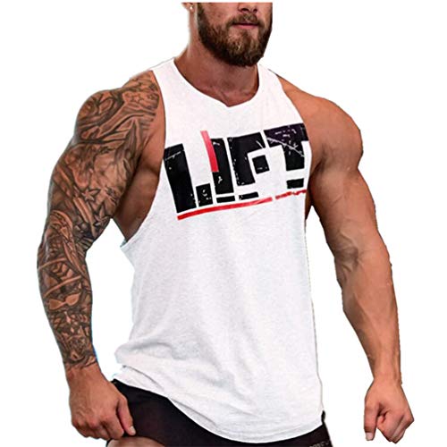 COWBI Homme Musculation Débardeur de Fitness Tank Top Stringer Sport Gilet sans Manches Haut T-Shirt