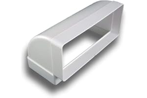 K-TECH-PRO Conduit coudé à 90° vertical pour évacuation d'air - Système de ventilation 150 (90 x 220)