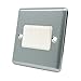 Produktbild Light Switch 3 Gang - Satin Matt Chrome - Square - White Insert Plastic Switch - 10 Amp Triple 3 Gang 2 Way by A5 Products