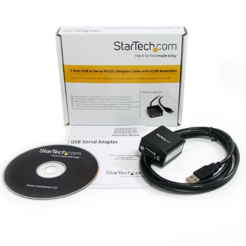 StarTech.com FTDI USB 2.0 auf Seriell Adapter – USB zu RS232 / DB9 Schnittstellen Konverter (COM) – Stecker / Stecker 1,8m - 4