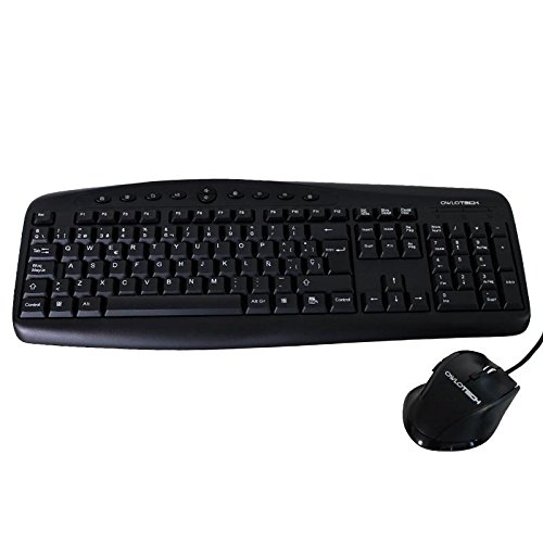 Owlotech OW1012 - Pack de Teclado y ratón con Cable