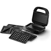 Philips 5000 Serisi 750 W Sandvi&ccedil;, Tost ve Waffle Makinesi 3 Set Plakalı M&uuml;kemmel Kızartma Performansı HD2350/80