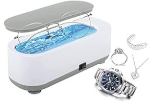 TPLTECH Detergente ad Ultrasuoni per uso Domestico Lavatrice Ultrasuoni Vasca Pulitore Ultrasuoni Professionale Portatile Pulitore ad Ultrasuoni per Pulizia Gioielli, Occhiali, Orecchini