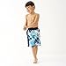 Splash About Kids Surfer Style UV Sun Protection Board Shorts - Green Hibiscus, 1-2 Years