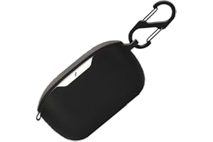 BIIULHCI Silikonowe etui do JBL Wave Buds, odporne na uderzenia etui ochronne i ochrona skóry, etui ochronne do JBL Wave Buds with Keychain (czarne)