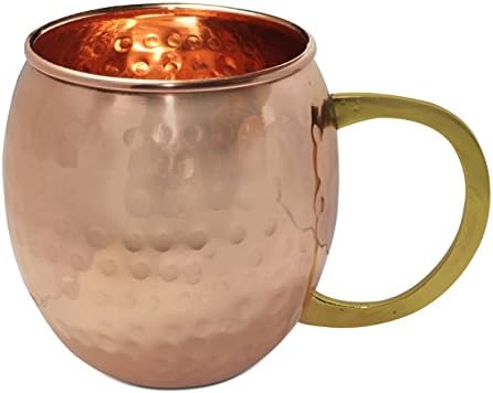 Dungri India ® Copper Hammered Moscow Mule Mug - 15.2 oz /450 ml Authentic Moscow Mule Mugs with No Inner Linings