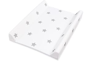 PINOLINO Cambiador 'Asterisco', gris, para bebés y niños pequeños, lavable, impermeable y testada para sustancias nocivas