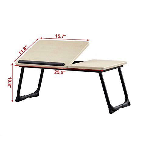 Coavas Portable Bed Laptop Table /Folding Laptop Desk Stand /Computer Notebook Bed Tray (wood) - 7
