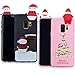 Produktbild YKTO Hülle Samsung Galaxy S9 Case 2018 5.8 Zoll 3D Weihnachten Handyhülle [2 Stück] Stoßfest Weich Silikon Schutzhülle Weihnachten Motiv Handytasche für Mädchen/Jungen SamsungS9