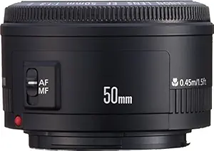 Canon EOS EF 50mm f/1.8 II Prime Lens for Canon DSLR Camera