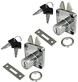 Juego de 2 cerraduras con llaves para puertas correderas.