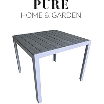 Amazon.de: RRR Alu-Gartentisch Fire 90x90 Polywood absolut wetterfest