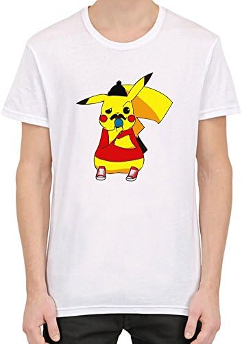 BimBamTees Hipster Eating Ice Cream Custom Printed T-Shirt For Men | 100% Superior Combed/Ring-Spun Cotton | Premium Quality Stylish Tee Large