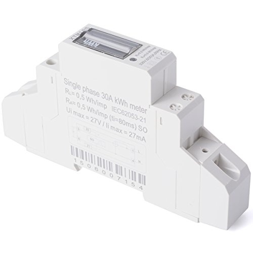 XCSOURCE® 230V 5(30)A AC Strom Messer (SO) Stromzähler KWH DIN BI041